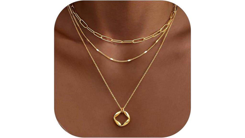 elegant women s gold layered necklaces