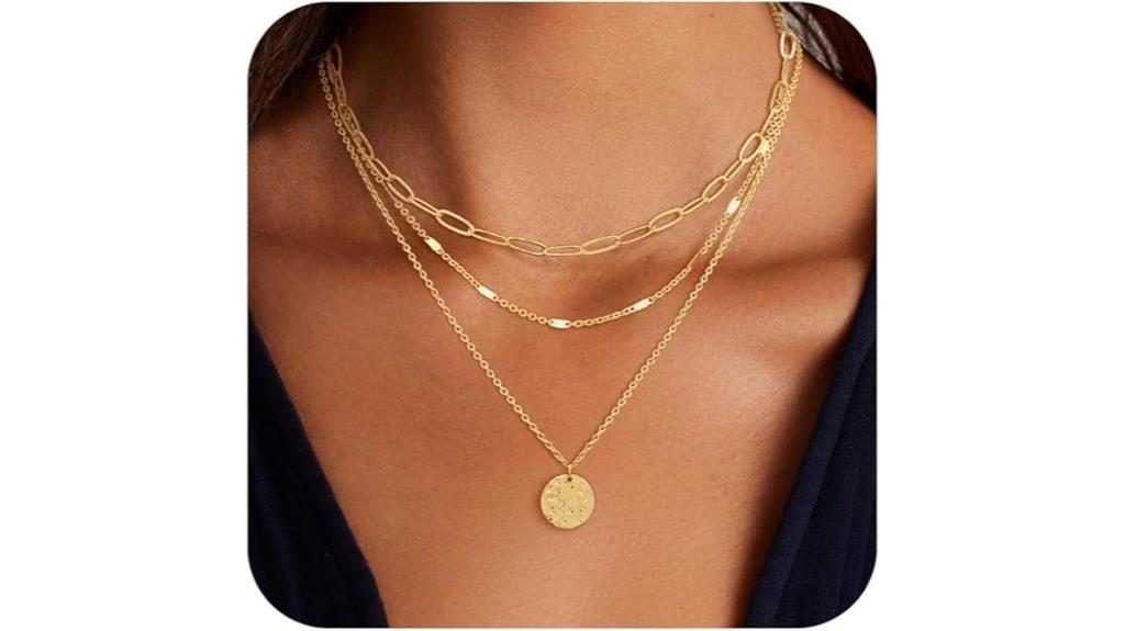 elegant women s layered necklace