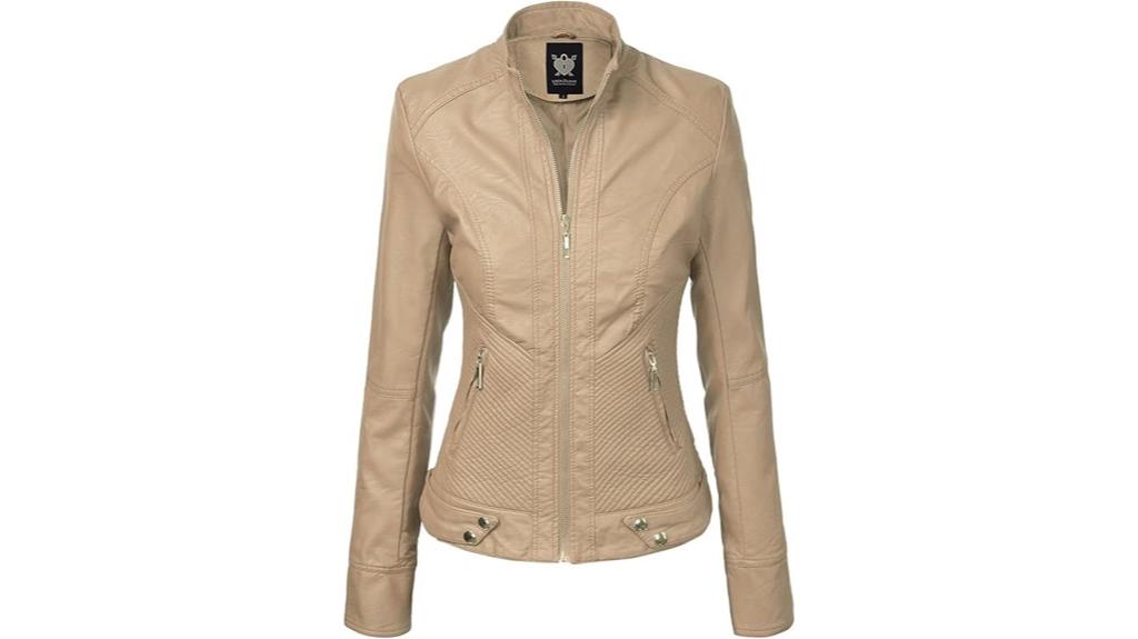 faux leather biker jacket