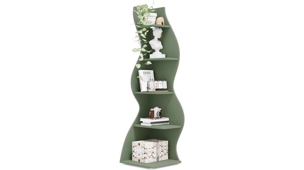 five tier corner shelf