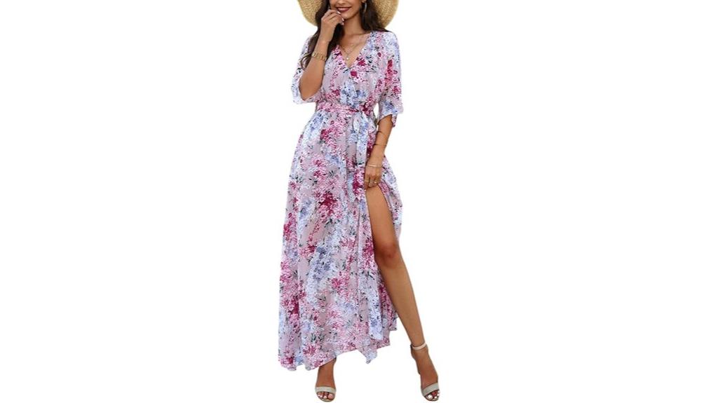 floral v neck maxi