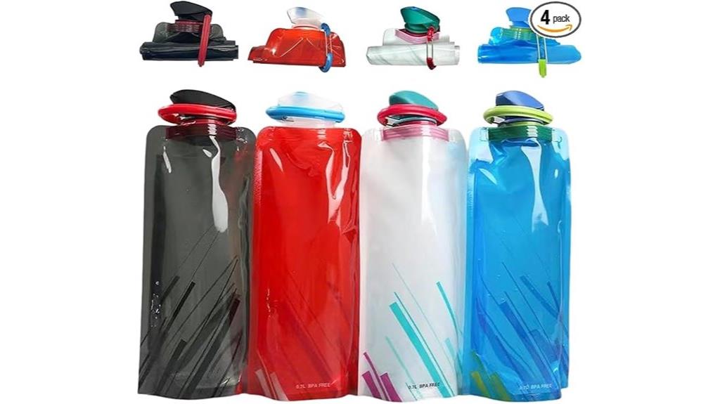 four pack collapsible bottles