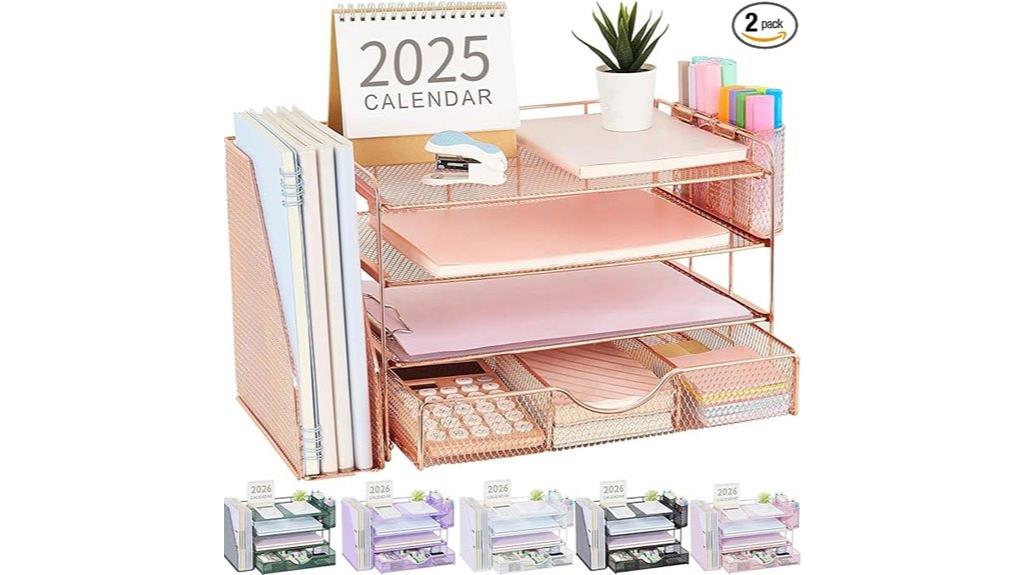 four tier desk organizer