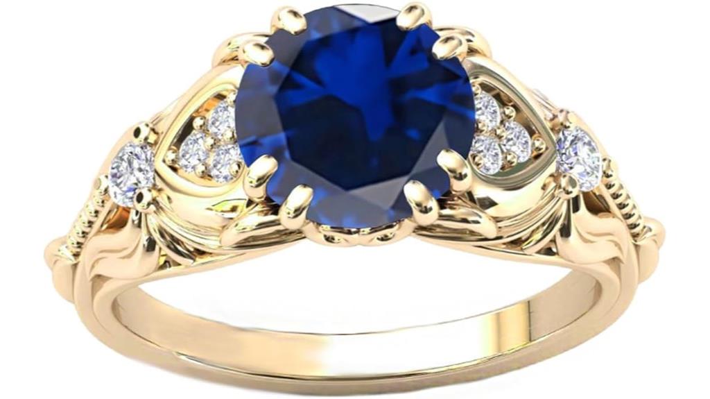 gold gemstone vintage rings