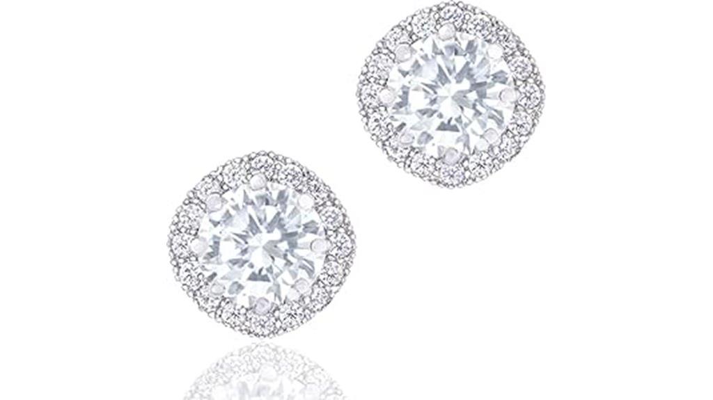 gold plated cz earrings