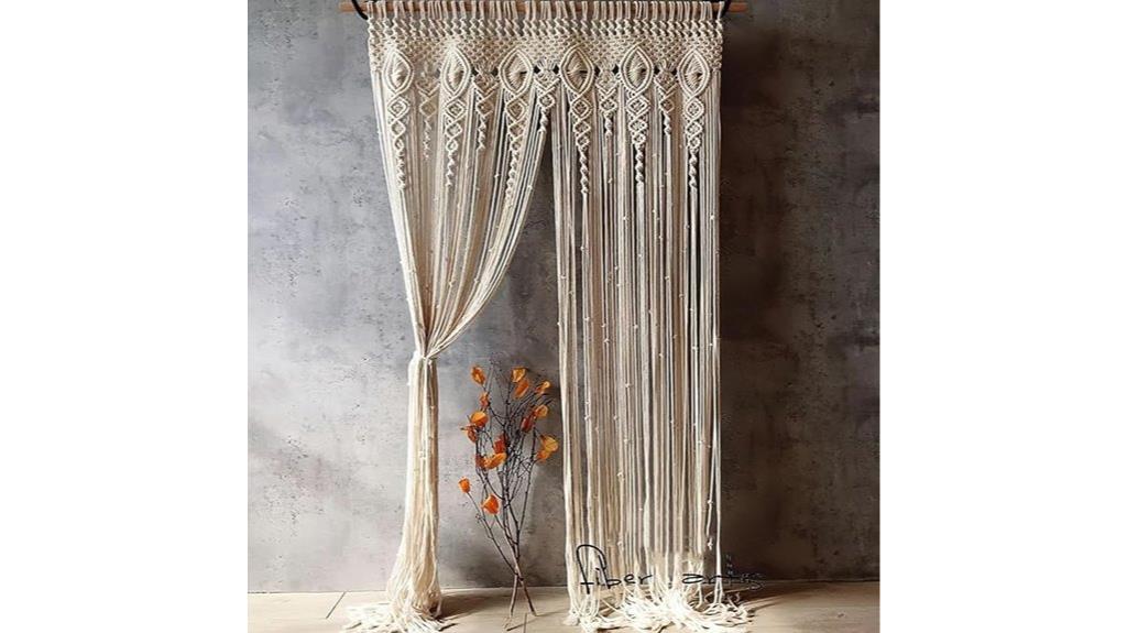 handmade boho curtain wall