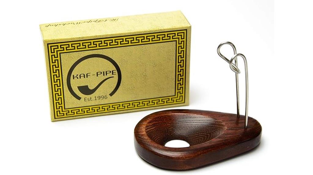 handmade wooden pipe stand