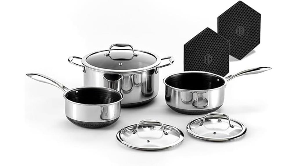 hexclad six piece cookware set