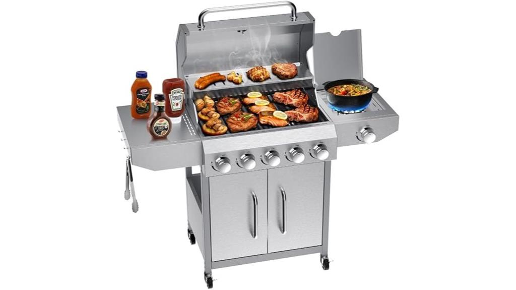 high btu five burner grill
