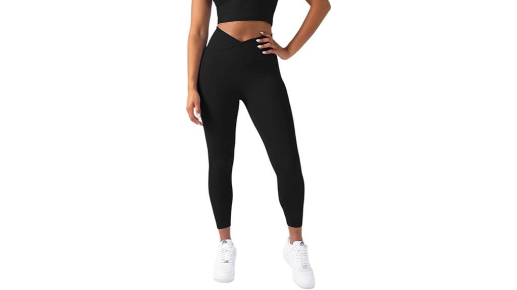high waist crossover leggings