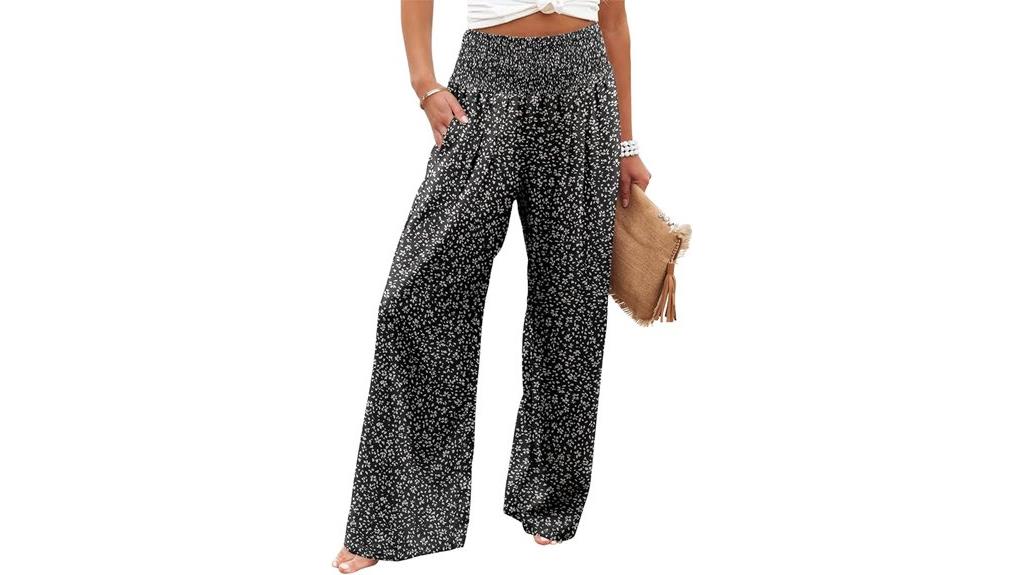 high waist palazzo pockets