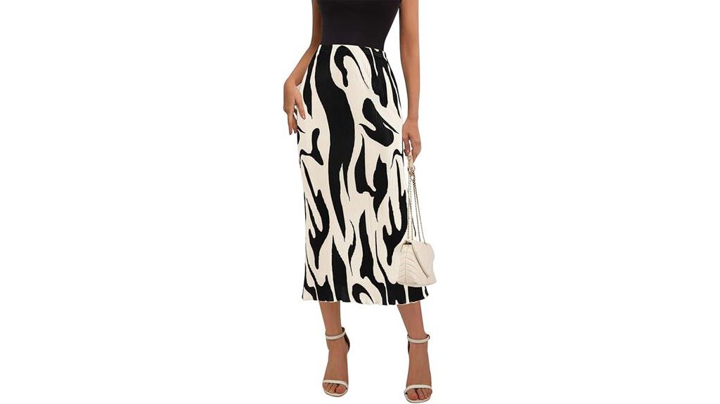 high waist pleated skirt