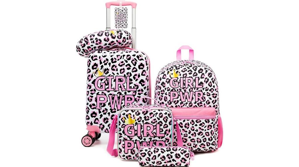 kids 5 piece luggage set