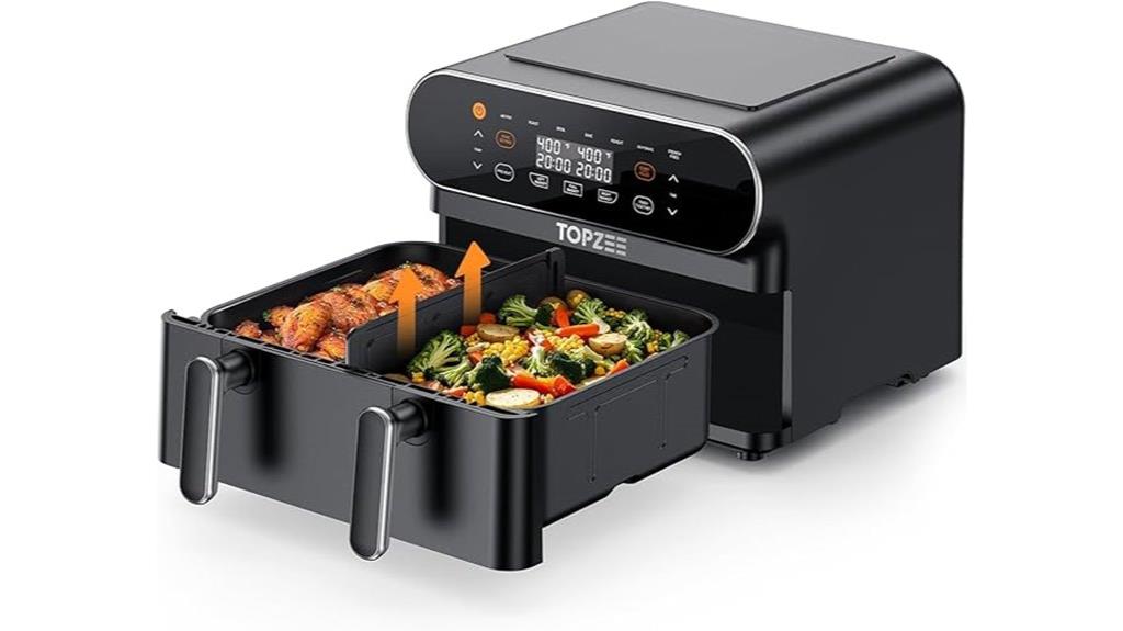 large air fryer with divider