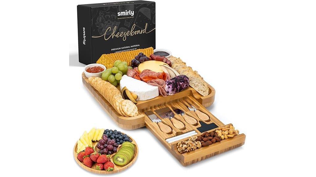 large bamboo cheese platter