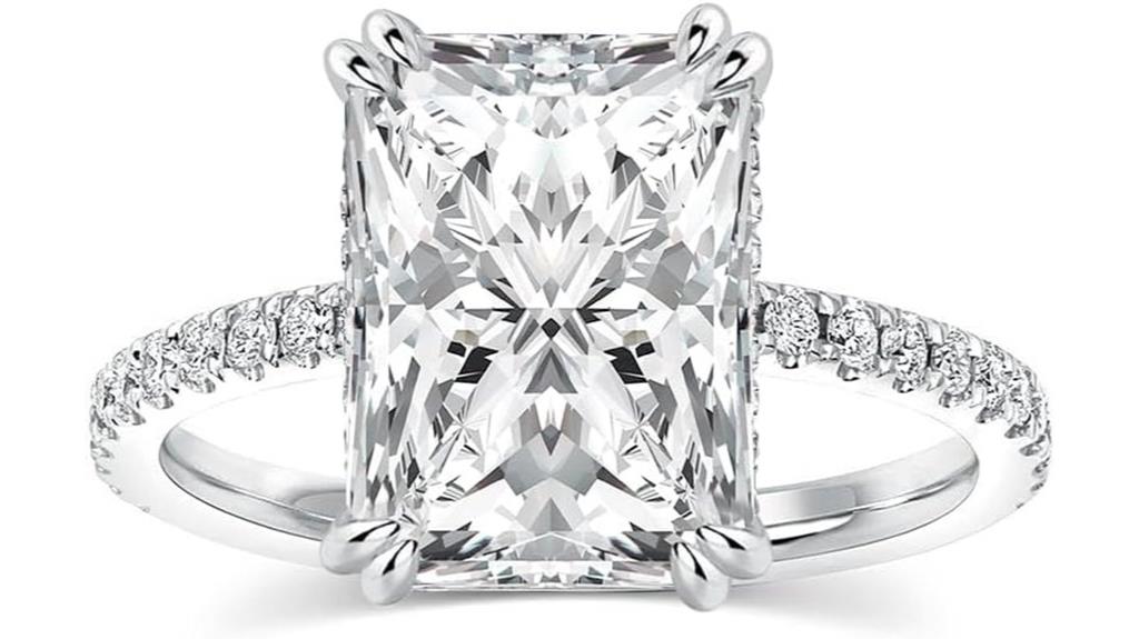 large lab moissanite ring