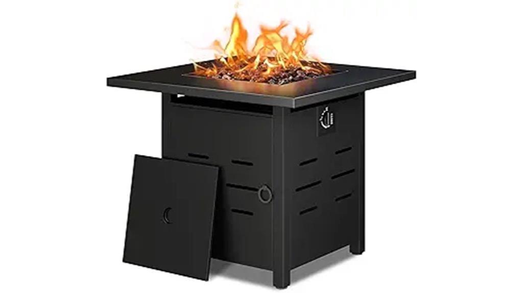 large outdoor propane fire pit