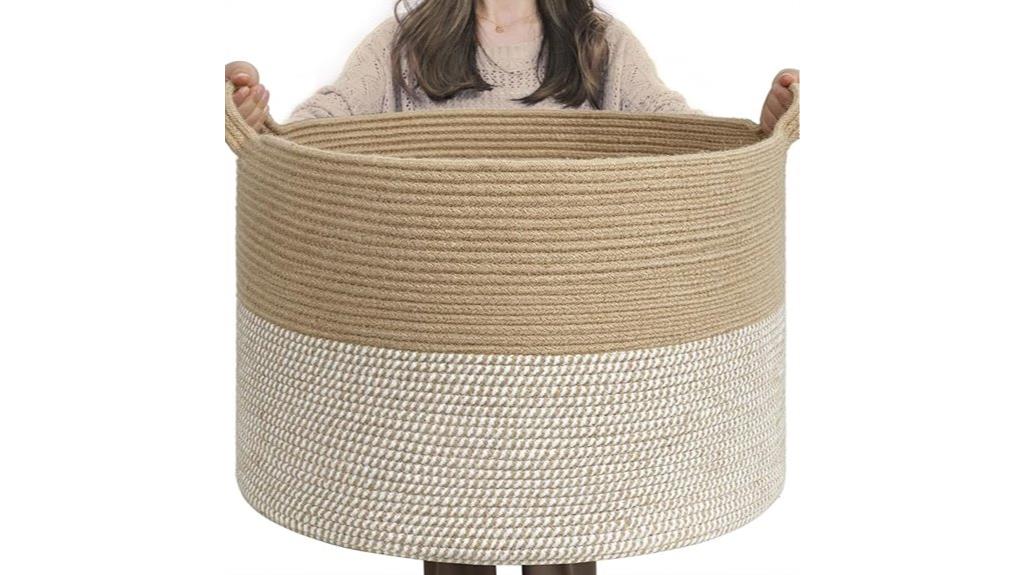 large woven storage baskets