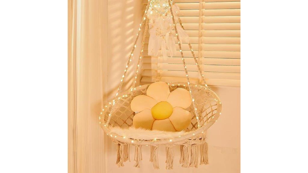 led hanging chair light