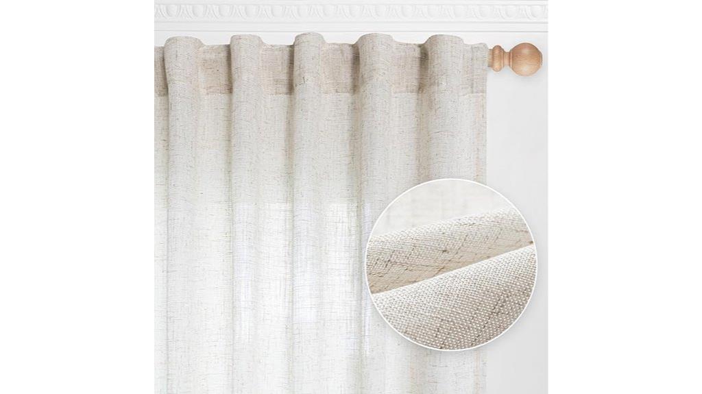 linen curtain panels set