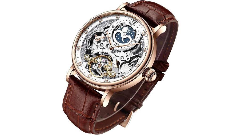 luxury skeleton automatic watch