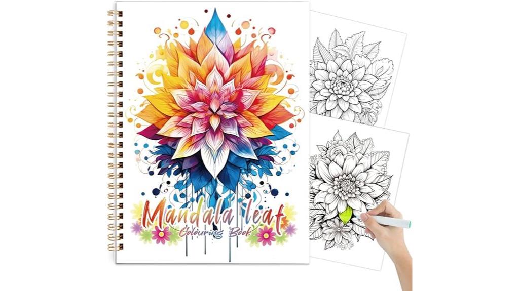 mandala and nature coloring books