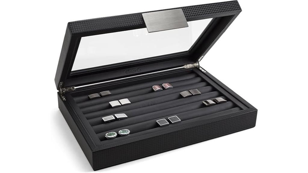 men s cufflink storage box