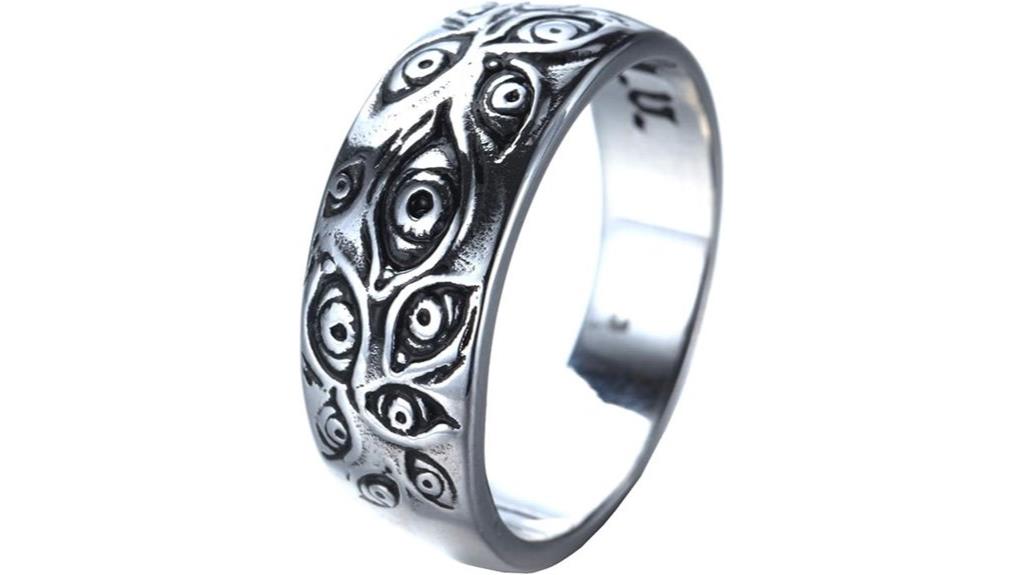 men s engraved eye of god