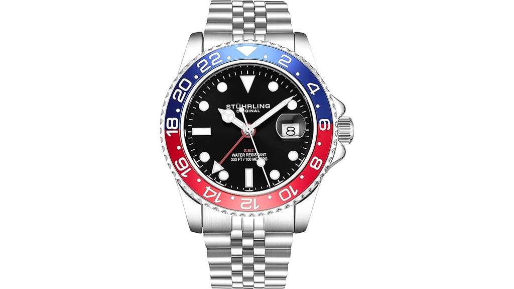 men s stainless steel gmt