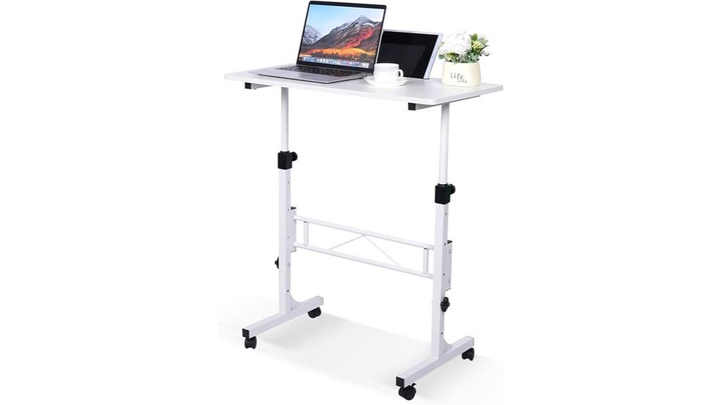 mobile height adjustable desk