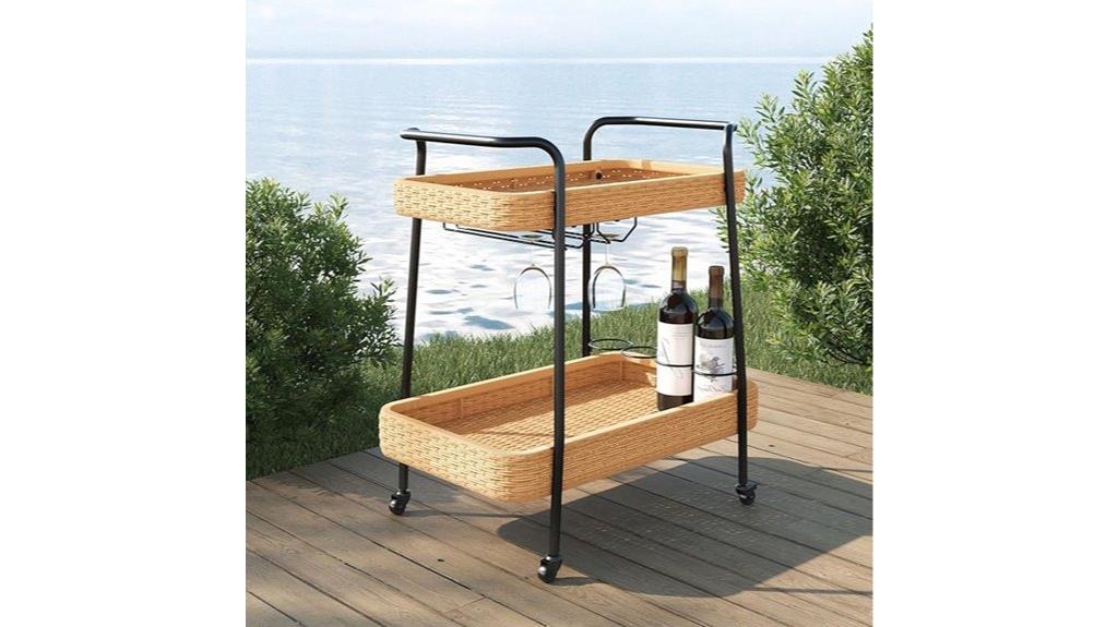 mobile outdoor bar cart