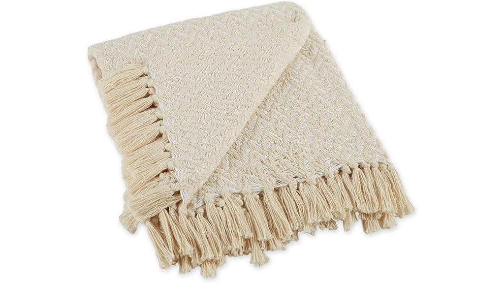 modern zig zag cotton blanket