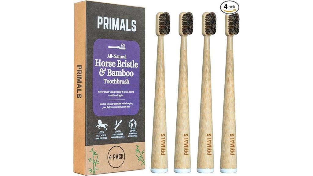 natural horse bristle toothbrush