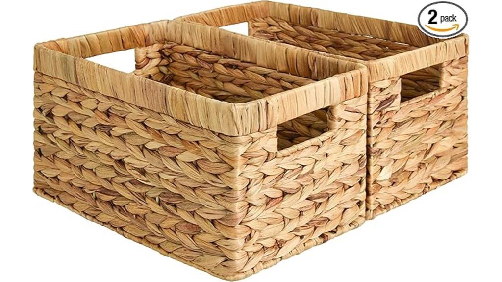natural hyacinth storage baskets