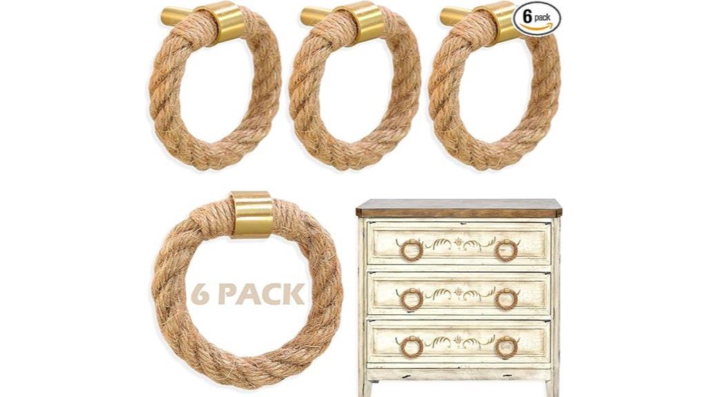 nautical twisted rope handles