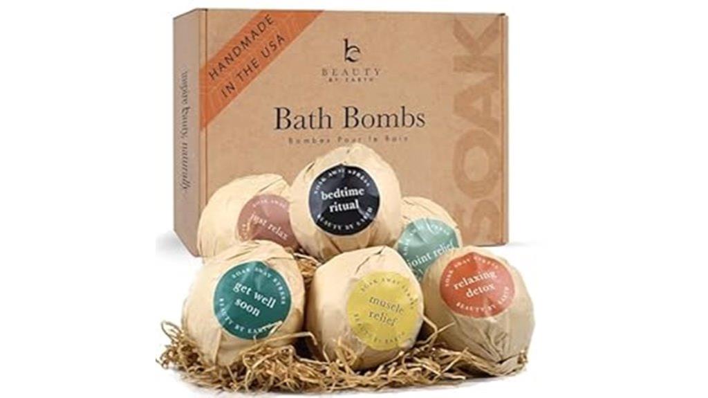 organic bath bomb gift set