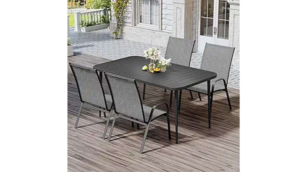 outdoor 5 piece patio set