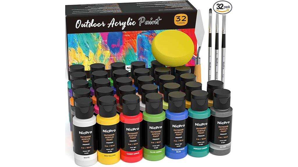 outdoor acrylic paint set