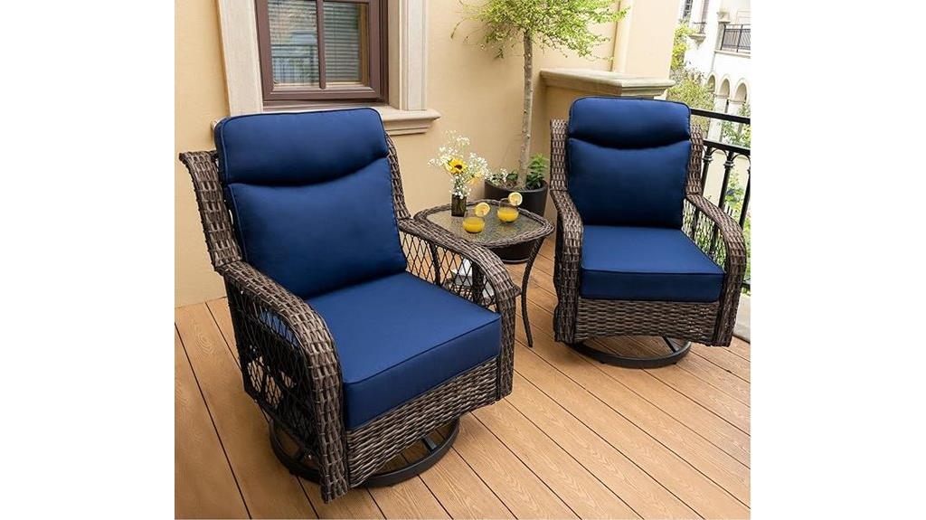 outdoor swivel rocker set