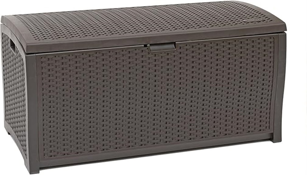 outdoor wicker plastic storage