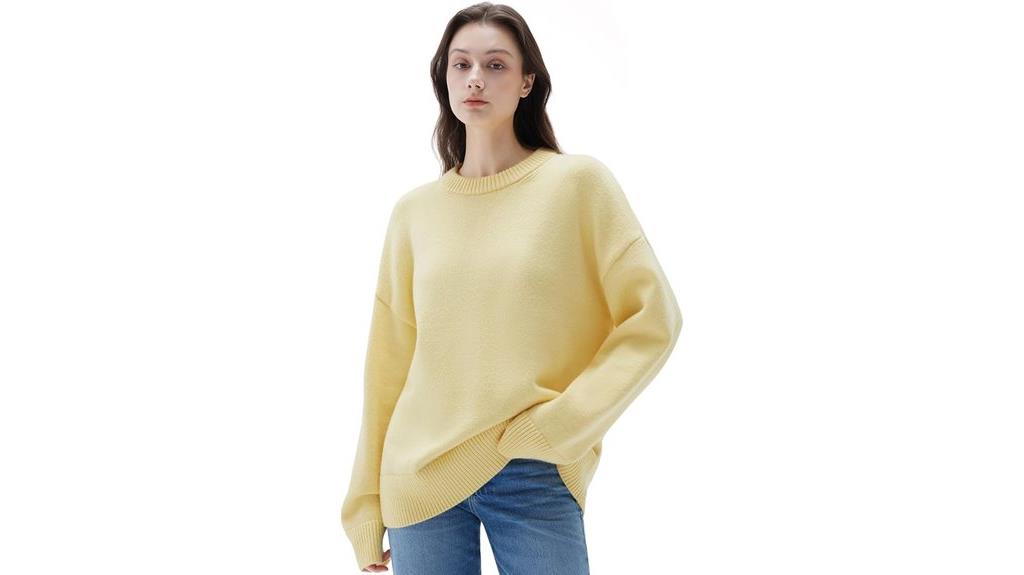 oversized cashmere crewneck sweater