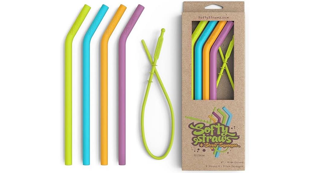premium silicone drinking straws