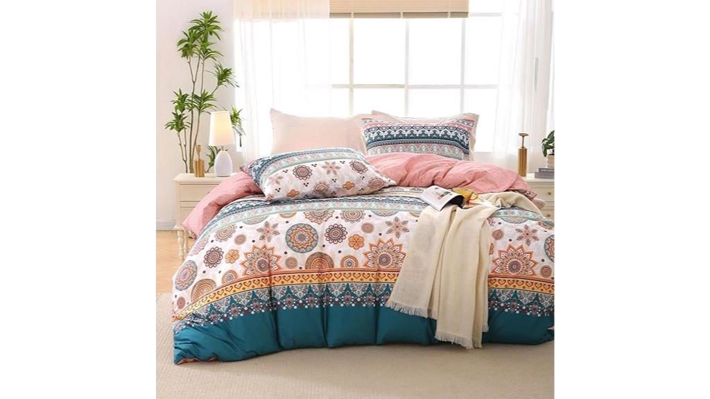 queen floral duvet set