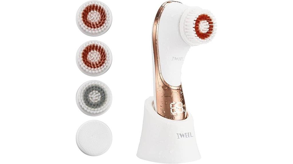 rechargeable waterproof facial brush