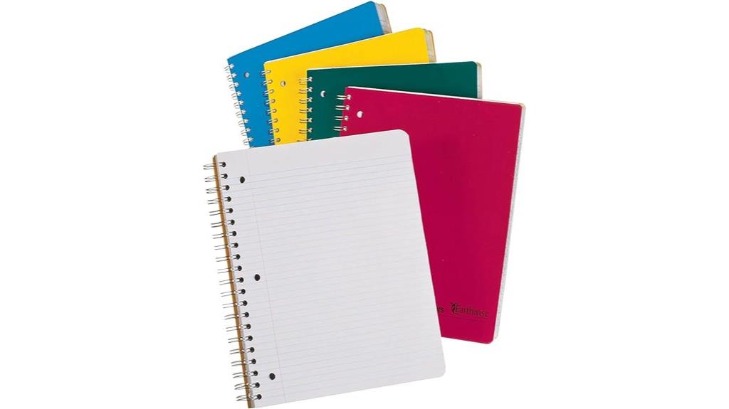 recycled 5 subject notebook