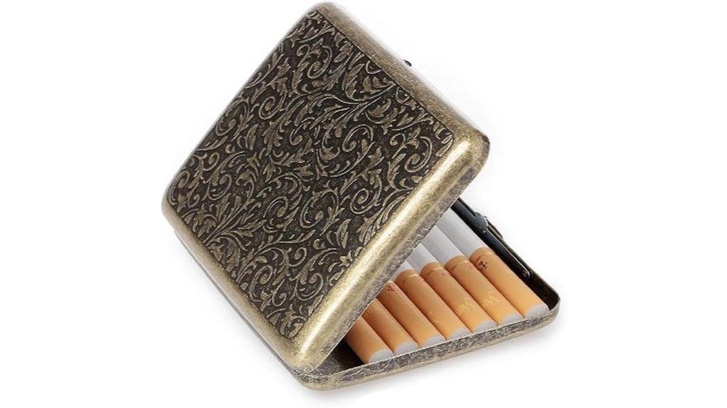 retro frosted metal cigarette case