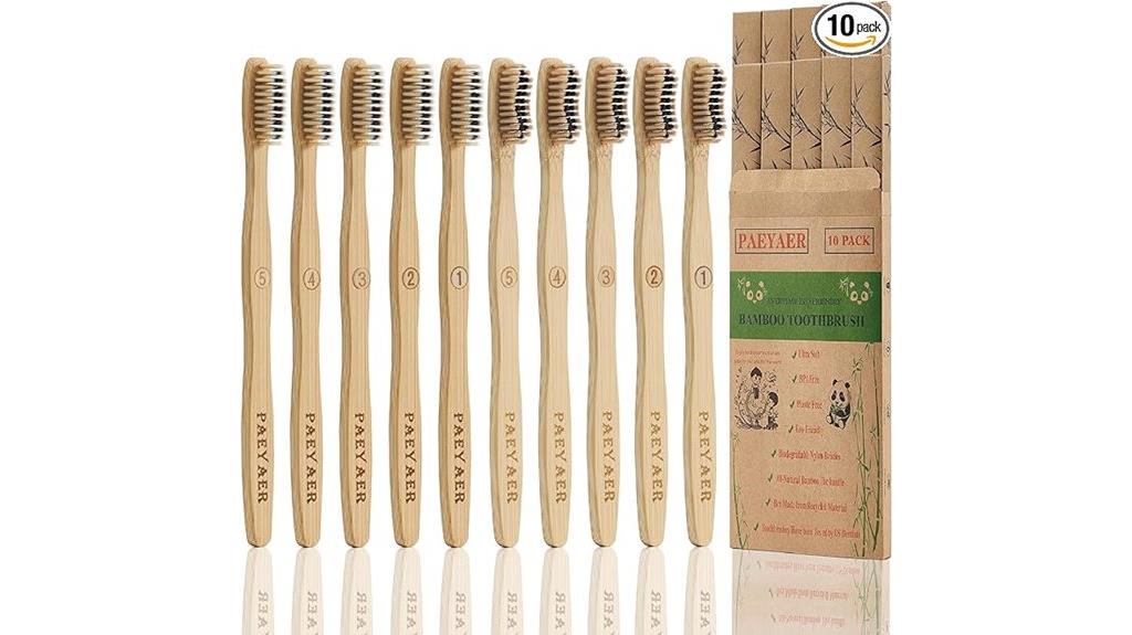 reusable bamboo toothbrushes set