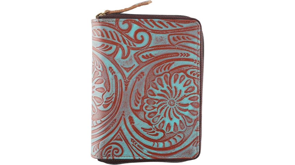 rfid bifold leather passport