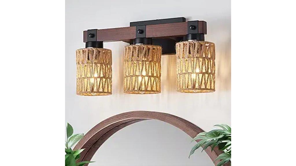 rustic farmhouse bathroom lighting