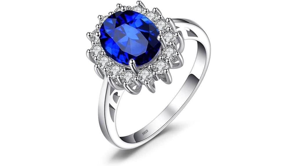 sapphire halo engagement rings